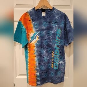Miami Dolphins Tie Dye and DIstressed T-Shirt Women's Size M
